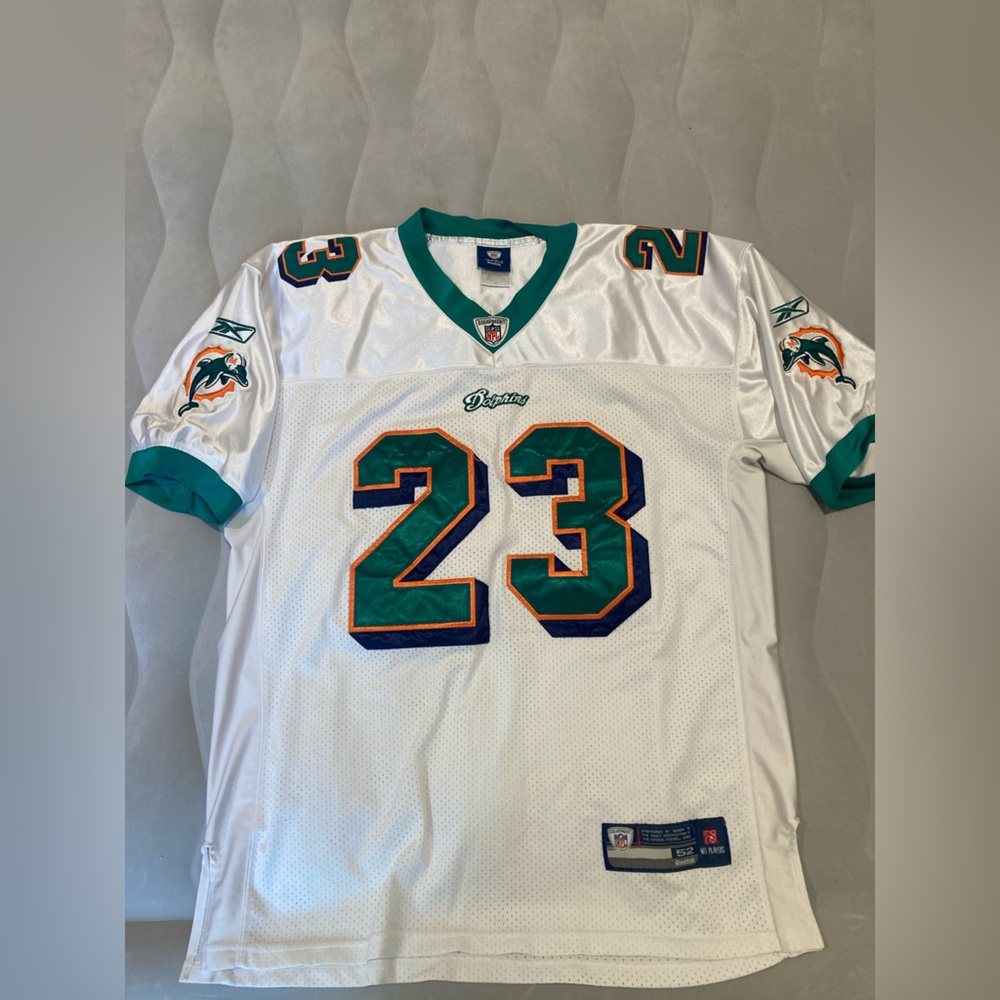 Men’s Vintage Reebok Miami Dolphins Jersey 23 Brown 52
